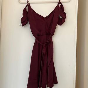 Maroon Womens Cocktail Dress